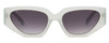 Front View of SITO SHADES AXIS Womens Sunglasses in Mercury White Crystal/Shadow Gradient 55mm