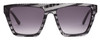 Front View of SITO SHADES BENDER Women's Sunglasses in Matrix Black White/Shadow Gradient 54mm