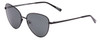 Profile View of SITO SHADES CANDI Unisex Aviator Designer Sunglasses Matte Black/Iron Gray 59 mm