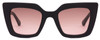 Front View of SITO SHADES CULT VISION Women's Cat Eye Sunglasses Black/Gray Rose Gradient 51mm