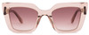 Front View of SITO SHADES CULT VISION Cateye Sunglasses in Pink Crystal/Rosewood Gradient 51mm