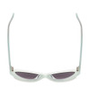 Top View of SITO SHADES DIRTY EPIC Cateye Sunglasses White Grey Crystal/Shadow Gradient 55mm