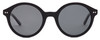Front View of SITO SHADES DIXON Unisex Round Full Rim Designer Sunglasses Black/Iron Gray 52mm