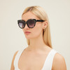 SITO SHADES GOOD LIFE Womens Round Sunglasses Black Grey Tortoise/Gray Blue 54mm