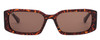 Front View of SITO SHADES INNER VISION Women's Designer Sunglasses in Amber Cheetah/Brown 56mm