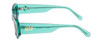 Side View of SITO SHADES JUICY Women's Square Designer Sunglasses Blue Crystal/Iron Gray 53mm