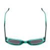Top View of SITO SHADES JUICY Women's Square Designer Sunglasses Blue Crystal/Iron Gray 53mm