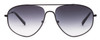 Front View of SITO SHADES LO PAN Womens Aviator Designer Sunglasses Black/Shadow Gradient 58mm