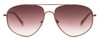 Front View of SITO SHADES LO PAN Womens Aviator Sunglasses in Rose Gold/Rosewood Gradient 58mm