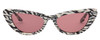 Front View of SITO SHADES LUNETTE Cat Eye Sunglasses in Black White Zebra Print/Rosewood 52 mm