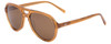 Profile View of SITO SHADES NIGHTFEVER Unisex Aviator Sunglass Tobacco Orange Crystal/Brown 58mm