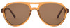 Front View of SITO SHADES NIGHTFEVER Unisex Aviator Sunglass Tobacco Orange Crystal/Brown 58mm