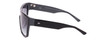 Side View of SITO SHADES ONYX Women's Designer Sunglasses in Black Gray/Shadow Gradient 132mm