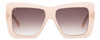 Front View of SITO SHADES PAPILLION Womens Sunglasses Vanilla Pink Crystal/Minky Gradient 56mm