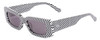 Profile View of SITO SHADES REACHING DAWN Women's Sunglasses Black White Checker/Iron Gray 51 mm