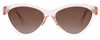 Front View of SITO SHADES SEDUCTION Cat Eye Sunglass Clear Pink Crystal/Rosewood Gradient 57mm