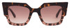 Front View of SITO SHADES SENSORY DIVISION Cateye Sunglass Quartz Tort/Rosewood Gradient 53 mm