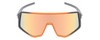 Front View of Coyote Disruptor Unisex Designer Sunglasses in Gray Orange/Champagne Mirror 70mm