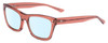 Profile View of SITO SHADES BREAK OF DAWN Designer Blue Light Blocking Eyeglasses in Desert Flower Pink Crystal Unisex Square Full Rim Acetate 54 mm