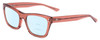 Profile View of SITO SHADES BREAK OF DAWN Designer Progressive Lens Blue Light Blocking Eyeglasses in Desert Flower Pink Crystal Unisex Square Full Rim Acetate 54 mm