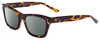 Profile View of SITO SHADES BREAK OF DAWN Designer Polarized Sunglasses with Custom Cut Smoke Grey Lenses in Honey Tortoise Havana Unisex Square Full Rim Acetate 54 mm