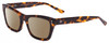 Profile View of SITO SHADES BREAK OF DAWN Designer Polarized Reading Sunglasses with Custom Cut Powered Amber Brown Lenses in Honey Tortoise Havana Unisex Square Full Rim Acetate 54 mm