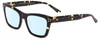 Profile View of SITO SHADES BREAK OF DAWN Designer Blue Light Blocking Eyeglasses in Limeade Yellow Black Tortoise Unisex Square Full Rim Acetate 54 mm