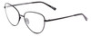 Profile View of SITO SHADES CANDI Designer Reading Eye Glasses in Matte Black Unisex Pilot Full Rim Metal 59 mm