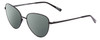 Profile View of SITO SHADES CANDI Designer Polarized Reading Sunglasses with Custom Cut Powered Smoke Grey Lenses in Matte Black Unisex Pilot Full Rim Metal 59 mm