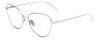 Profile View of SITO SHADES CANDI Designer Blue Light Blocking Eyeglasses in Silver Unisex Pilot Full Rim Metal 59 mm