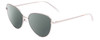 Profile View of SITO SHADES CANDI Designer Polarized Reading Sunglasses with Custom Cut Powered Smoke Grey Lenses in Silver Unisex Pilot Full Rim Metal 59 mm