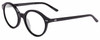 Profile View of SITO SHADES DIXON Designer Progressive Lens Blue Light Blocking Eyeglasses in Black  Unisex Round Full Rim Acetate 52 mm