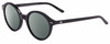 Profile View of SITO SHADES DIXON Designer Polarized Reading Sunglasses with Custom Cut Powered Smoke Grey Lenses in Black  Unisex Round Full Rim Acetate 52 mm