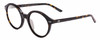 Profile View of SITO SHADES DIXON Designer Reading Eye Glasses in Tortoise Havana Unisex Round Full Rim Acetate 52 mm