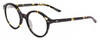 Profile View of SITO SHADES DIXON Designer Progressive Lens Blue Light Blocking Eyeglasses in Limeade Yellow Black Tortoise Unisex Round Full Rim Acetate 52 mm