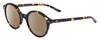 Profile View of SITO SHADES DIXON Designer Polarized Reading Sunglasses with Custom Cut Powered Amber Brown Lenses in Limeade Yellow Black Tortoise Unisex Round Full Rim Acetate 52 mm