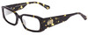 Profile View of SITO SHADES ELECTRO VISION Designer Bi-Focal Prescription Rx Eyeglasses in Limeade Black Yellow Tortoise Unisex Square Full Rim Acetate 56 mm