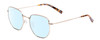 Profile View of SITO SHADES ETERNAL Designer Blue Light Blocking Eyeglasses in Gold Tortoise Tips Unisex Square Full Rim Metal 52 mm