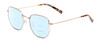 Profile View of SITO SHADES ETERNAL Designer Progressive Lens Blue Light Blocking Eyeglasses in Gold Tortoise Tips Unisex Square Full Rim Metal 52 mm