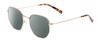 Profile View of SITO SHADES ETERNAL Designer Polarized Sunglasses with Custom Cut Smoke Grey Lenses in Gold Tortoise Tips Unisex Square Full Rim Metal 52 mm