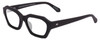 Profile View of SITO SHADES KINETIC Designer Bi-Focal Prescription Rx Eyeglasses in Black Unisex Square Full Rim Acetate 54 mm