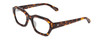 Profile View of SITO SHADES KINETIC Designer Reading Eye Glasses in Honey Tortoise Havana Unisex Square Full Rim Acetate 54 mm