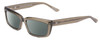 Profile View of SITO SHADES NIGHT IN MOTION Designer Polarized Sunglasses with Custom Cut Smoke Grey Lenses in Moss Brown Crystal Unisex Square Full Rim Acetate 57 mm