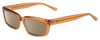 Profile View of SITO SHADES NIGHT IN MOTION Designer Polarized Sunglasses with Custom Cut Amber Brown Lenses in Tobacco Orange Crystal Unisex Square Full Rim Acetate 57 mm