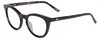 Profile View of SITO SHADES NOW OR NEVER Designer Blue Light Blocking Eyeglasses in Demi-Tortoise Havana Ladies Round Full Rim Acetate 50 mm