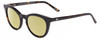 Profile View of SITO SHADES NOW OR NEVER Designer Polarized Reading Sunglasses with Custom Cut Powered Sun Flower Yellow Lenses in Demi-Tortoise Havana Ladies Round Full Rim Acetate 50 mm