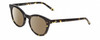 Profile View of SITO SHADES NOW OR NEVER Designer Polarized Sunglasses with Custom Cut Amber Brown Lenses in Limeade Black Yellow Tortoise Ladies Round Full Rim Acetate 50 mm