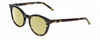 Profile View of SITO SHADES NOW OR NEVER Designer Polarized Reading Sunglasses with Custom Cut Powered Sun Flower Yellow Lenses in Limeade Black Yellow Tortoise Ladies Round Full Rim Acetate 50 mm