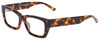 Profile View of SITO SHADES OUTER LIMITS Designer Single Vision Prescription Rx Eyeglasses in Honey Tortoise Havana Unisex Square Full Rim Acetate 54 mm