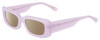 Profile View of SITO SHADES REACHING DAWN Designer Polarized Sunglasses with Custom Cut Amber Brown Lenses in Wild Orchid Purple Crystal Ladies Square Full Rim Acetate 51 mm